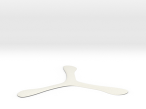 Boomerang01 in White Natural Versatile Plastic