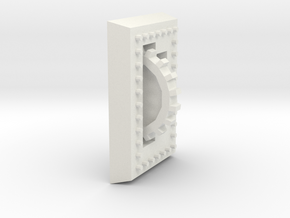 Bolted Plate in White Natural Versatile Plastic