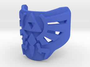 Zelda hylian crest ring (med/adjustable) in Blue Processed Versatile Plastic