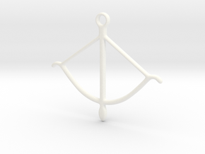 bow pendant 2 in White Processed Versatile Plastic