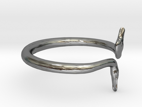 Cygnus Olor Swan Ring 6.5 in Polished Silver