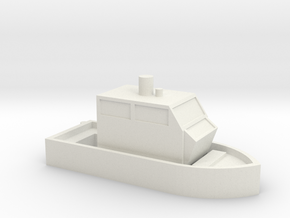 N Scale :: Boat in White Natural Versatile Plastic