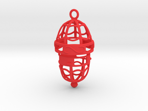 Cage Pendant in Red Processed Versatile Plastic