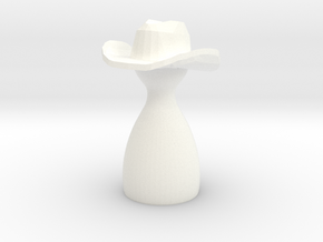 Cowboy Piece in White Processed Versatile Plastic