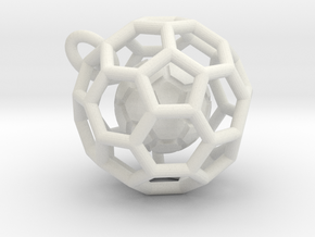 Pendant (Soccer Ball)a in White Natural Versatile Plastic