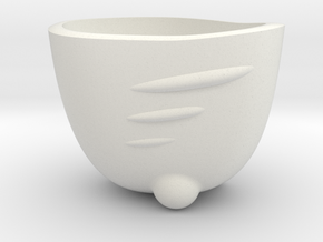 Espresso Shot SpaceShip Cup (no frame) in White Natural Versatile Plastic