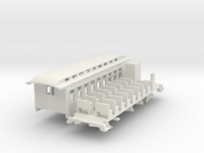HOn3 30ft Coach B with Interior in White Natural Versatile Plastic