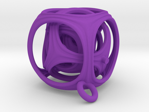 Gyro The Cube (XS) (Ring + Pattern) in Purple Processed Versatile Plastic