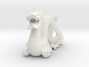 Dragon in White Natural Versatile Plastic