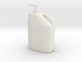 1/10 Scale Hand Cleaner Pump Container in White Natural Versatile Plastic