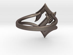 Sabaton Ring (female) in Polished Bronzed Silver Steel