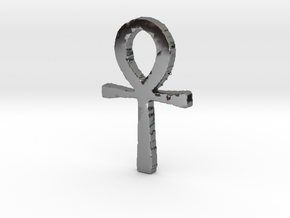 Ankh in Fine Detail Polished Silver