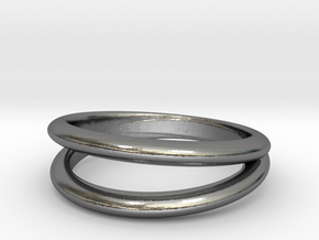 Split Band ring in Polished Silver
