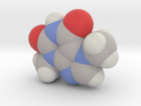 Theobromine molecule (x40,000,000, 1A = 4mm) in Full Color Sandstone