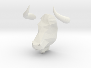 Bull in White Natural Versatile Plastic