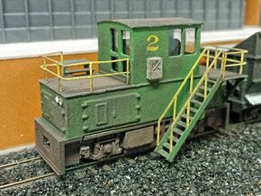 N-scale quench locomotive (RIGHT-hand version) in Tan Fine Detail Plastic