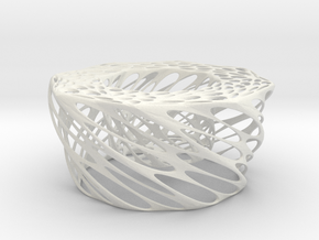 Twisted Candle in White Natural Versatile Plastic