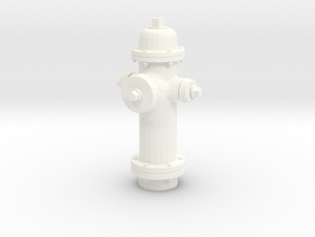 Fire Hydrant in White Processed Versatile Plastic