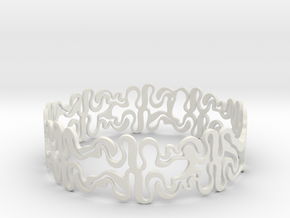 Swiggle Ring in White Natural Versatile Plastic