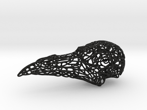 Bird Skull Filigree: 15cm in Black Natural Versatile Plastic