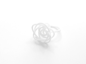 Sprouted Spiral Ring (Size 8) in White Natural Versatile Plastic