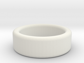 Round Ring in White Natural Versatile Plastic