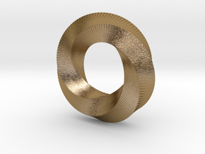 Mini (5,4) Mobius Loop in Polished Gold Steel