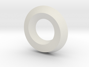 Mini (5,1) Mobius Spiral in White Natural Versatile Plastic