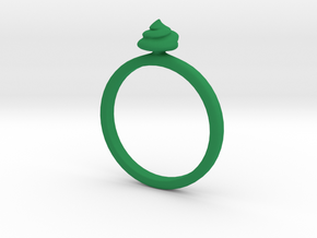 Ring Shit Size US 7 (17.3mm) in Green Processed Versatile Plastic