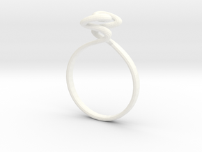 Torus Ring Size US 6 (16.5mm) in White Processed Versatile Plastic