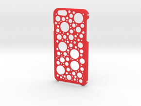 iPhone 6 Circles Case in Red Processed Versatile Plastic