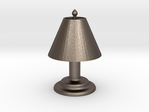 Desk Lamp 1.4" tall. in Polished Bronzed Silver Steel