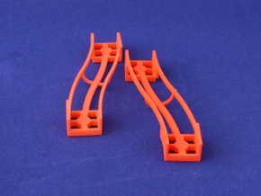 Marble Run Bricks: S-Bend Track Set in Red Processed Versatile Plastic