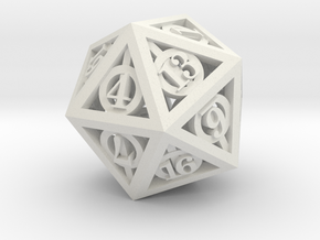 Deathly Hallows d20 in White Natural Versatile Plastic