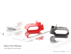 Clip-it - The iPhone travel dock in White Processed Versatile Plastic