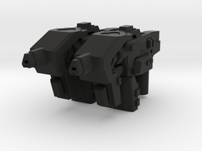 "NOVA" Transformers Weapons Set (5mm post) in Black Natural Versatile Plastic