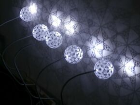 Part of stereographic projection lamp in White Natural Versatile Plastic
