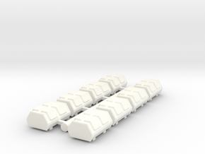 Cargo Pods 3 in White Processed Versatile Plastic