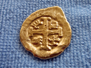 Goonies Style Coin in Natural Brass