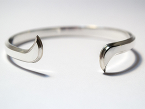 Thin Winged Cuff in Polished Silver