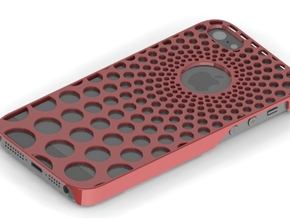 Iphone5 Cover Phi Spiral Bubble in Red Processed Versatile Plastic
