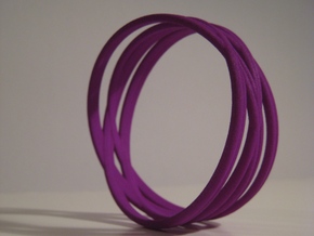 Bangle Bracelet in Purple Processed Versatile Plastic