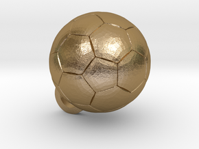 SOCCER BALL FOOTBALL (Pendant or Earring) in Polished Gold Steel