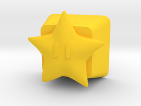 Power Star Cherry MX Keycap in Yellow Processed Versatile Plastic