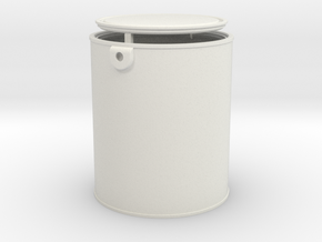 1/6 Scale Gallon Paint Can in White Natural Versatile Plastic