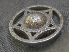 Sword and Buckler Earrings in Polished Nickel Steel
