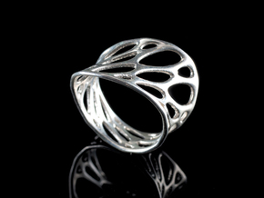 1-layer twist ring in Polished Silver: 7 / 54