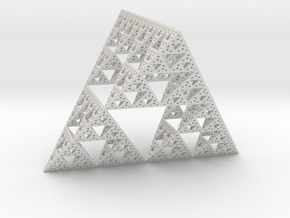Geometric Sierpinski Tetrahedron level 5 in White Natural Versatile Plastic