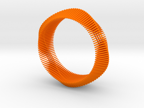 Lama Bracelet - Medium Size in Orange Processed Versatile Plastic
