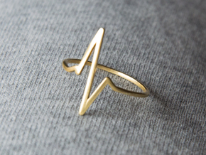 Heartbeat Ring in Polished Brass: 8.5 / 58
